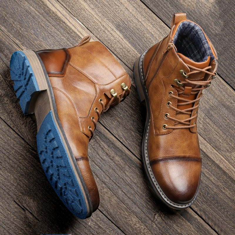Aaron | Handcrafted Premium Leather Oxford Boots - Echelon Lifestyle