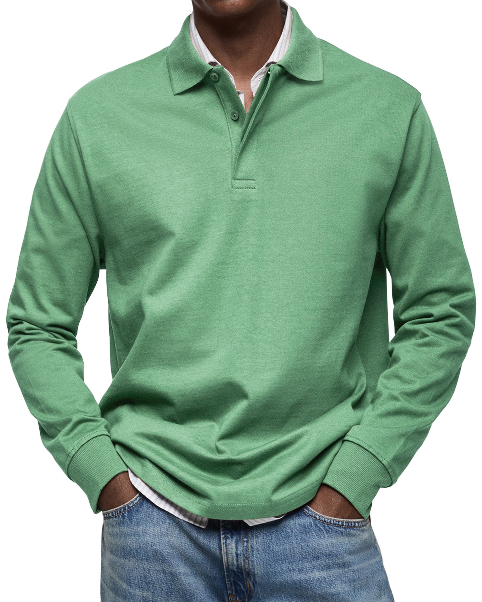 RICCARDO | ELEGANT LONG-SLEEVE POLO - Echelon Lifestyle