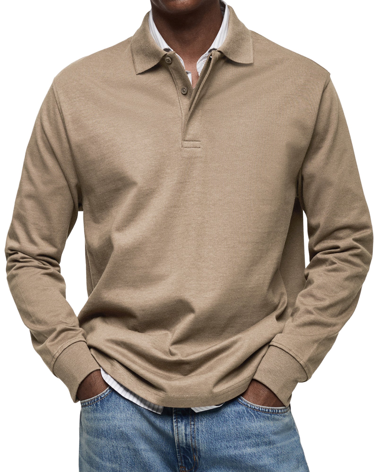 RICCARDO | ELEGANT LONG-SLEEVE POLO - Echelon Lifestyle