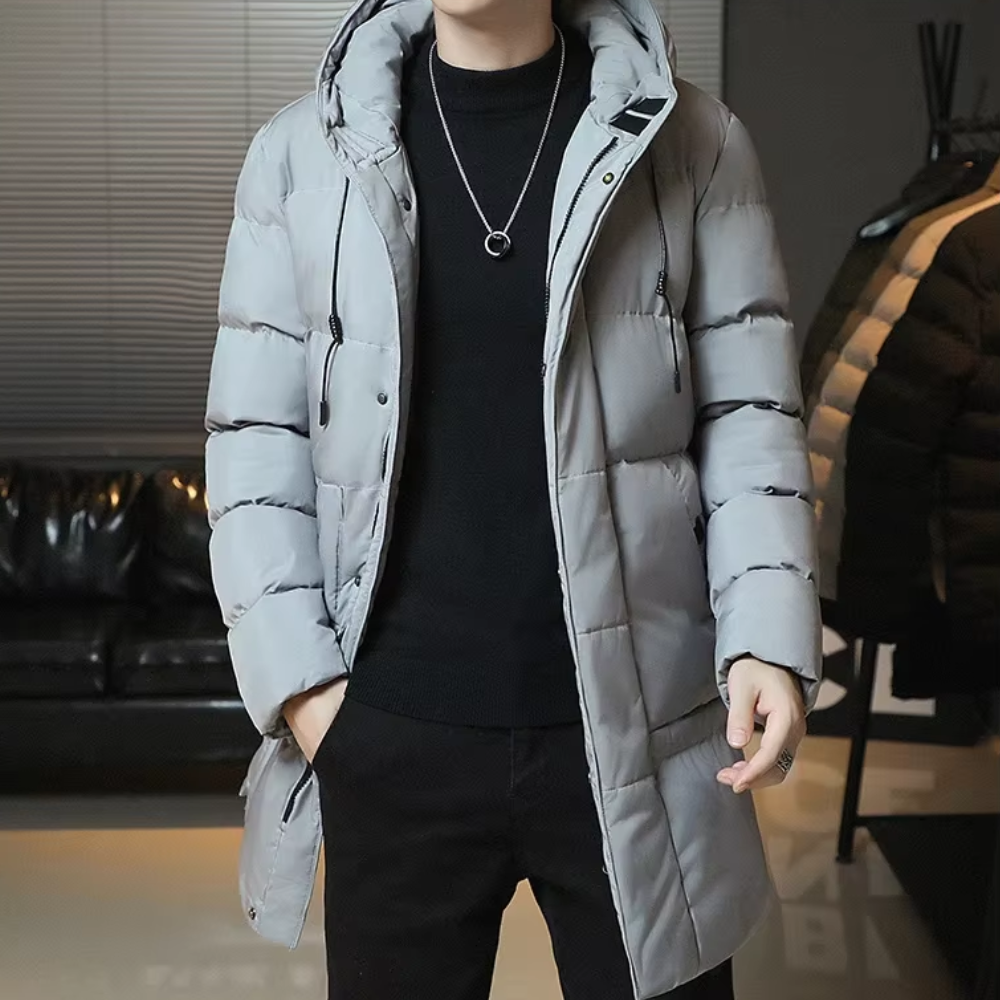 Elegants garais ziemas mētelis