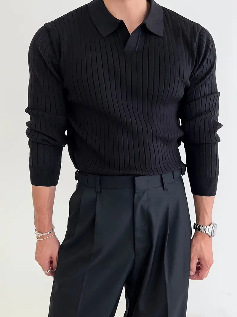 Sogno: Muscle Fit Knit Sweater - Echelon Lifestyle