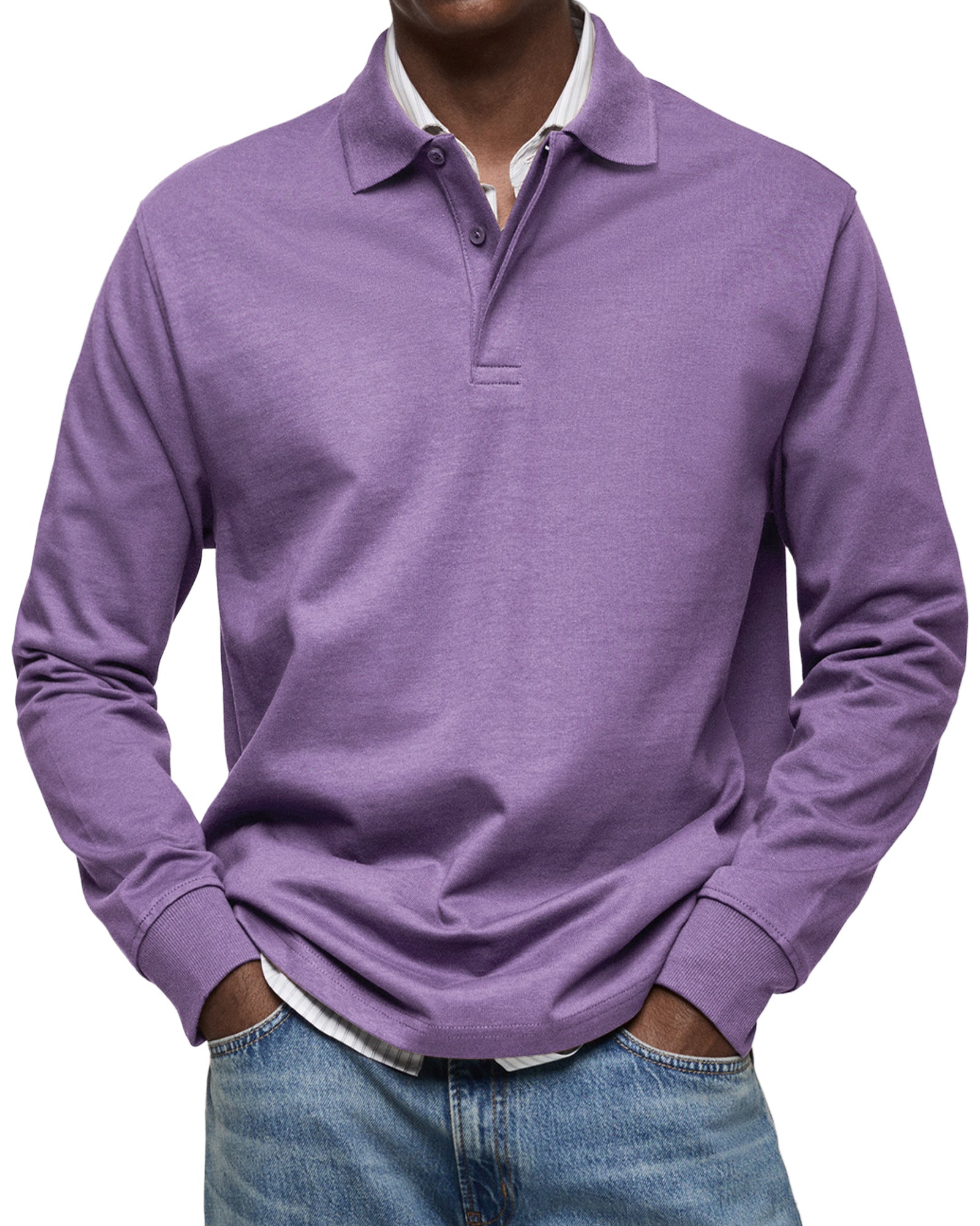 RICCARDO | ELEGANT LONG-SLEEVE POLO - Echelon Lifestyle