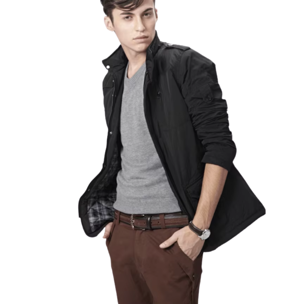 Elegants vēja necaurlaidīgs jaka