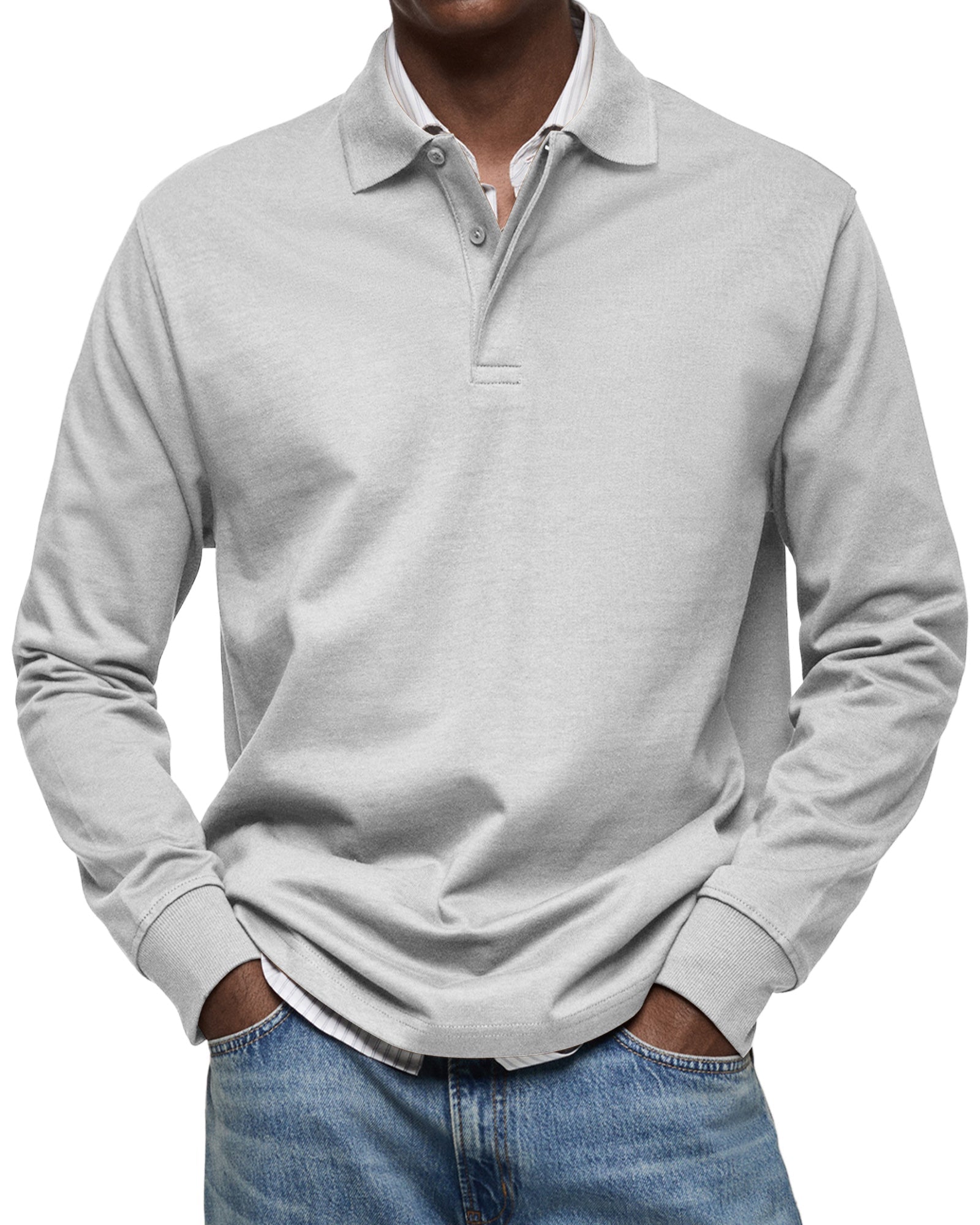 RICCARDO | ELEGANT LONG-SLEEVE POLO - Echelon Lifestyle