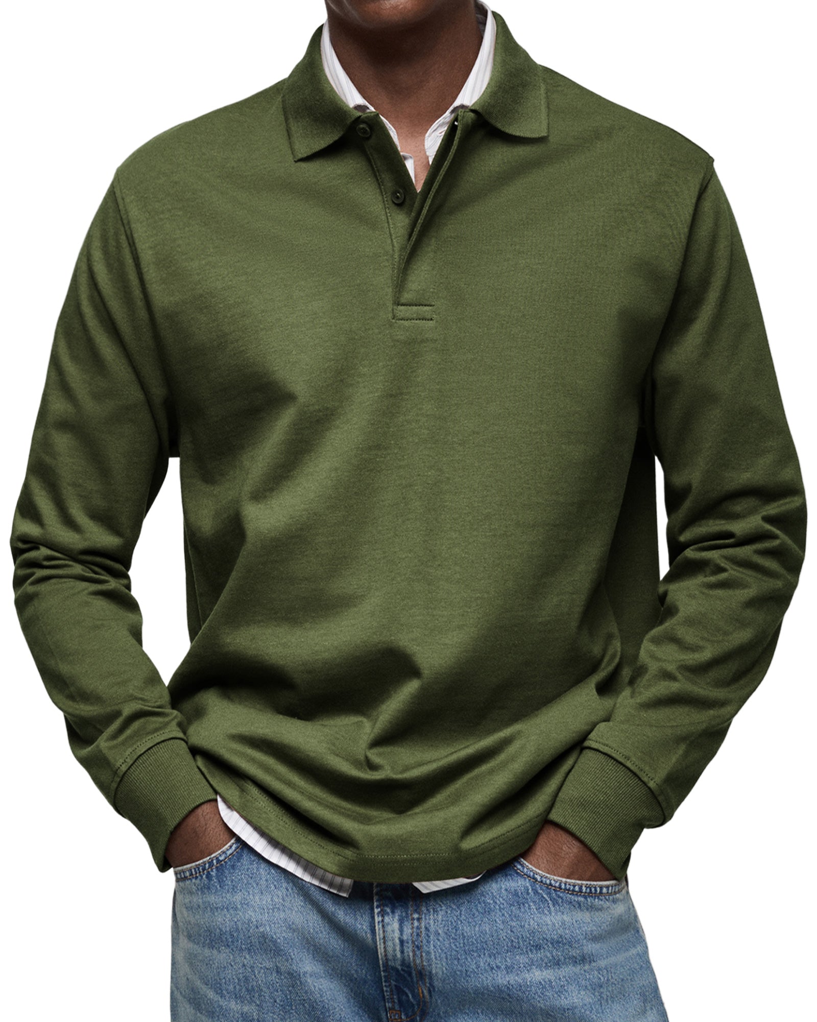 RICCARDO | ELEGANT LONG-SLEEVE POLO - Echelon Lifestyle