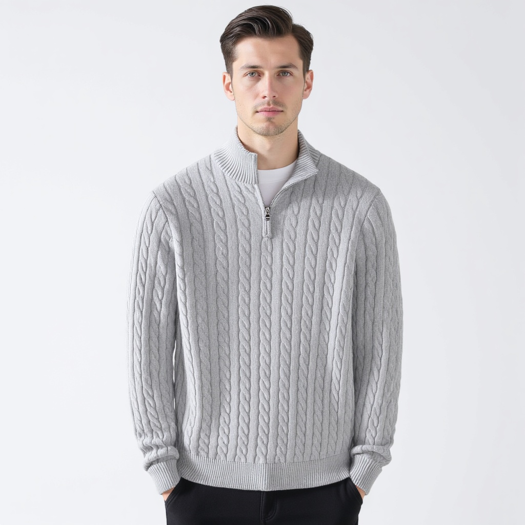 FABIO | LUXURY ZIP-UP SWEATER - Echelon Lifestyle