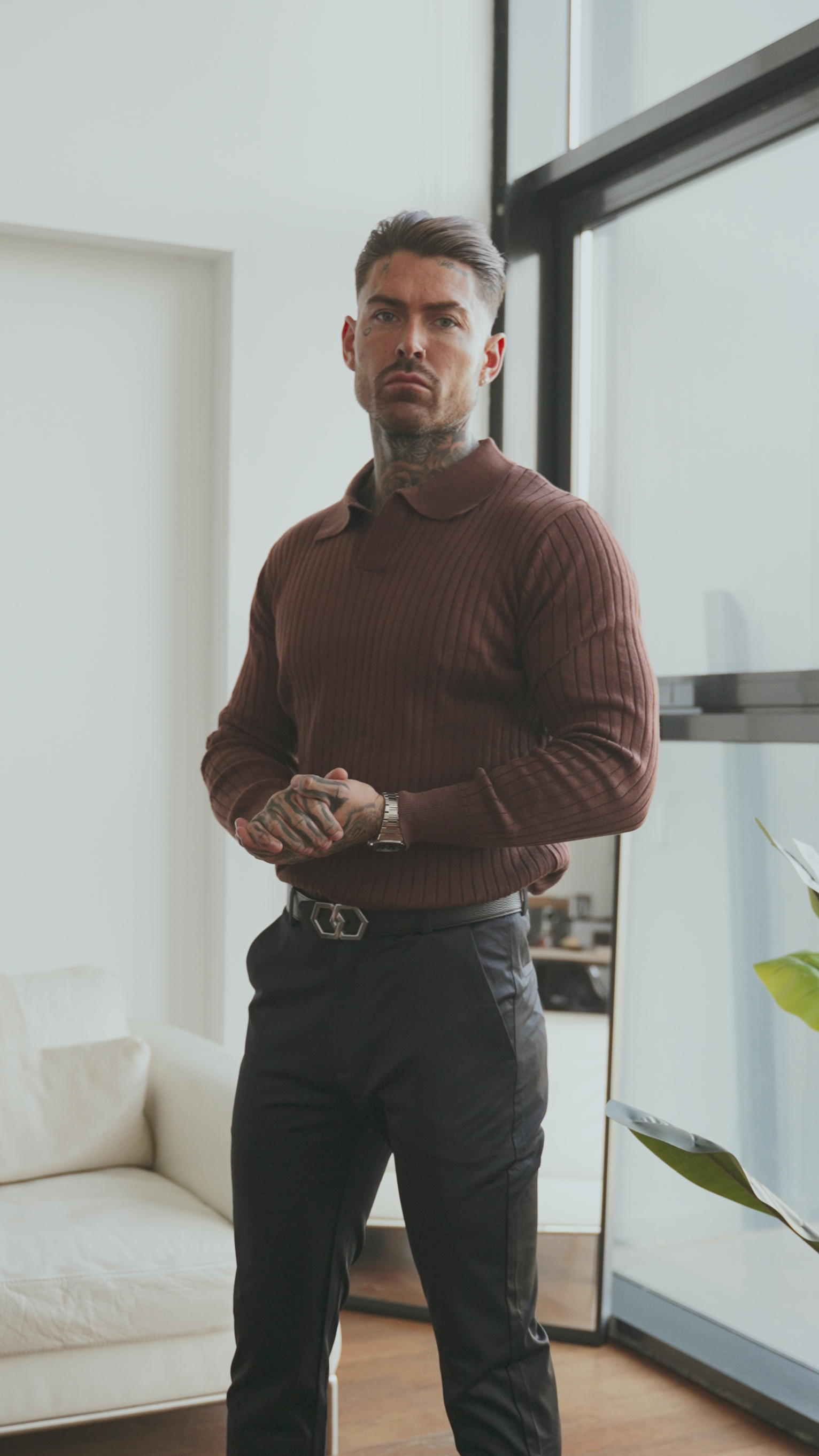 Sogno: Muscle Fit Knit Sweater - Echelon Lifestyle