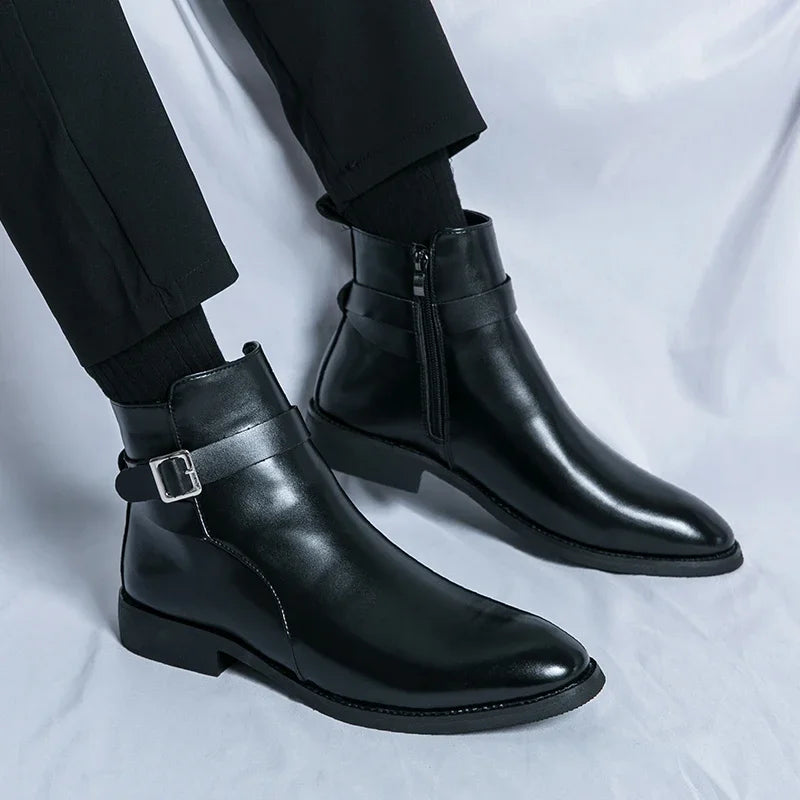 Sergio Genuine Leather Chelsea Boots - Echelon Lifestyle