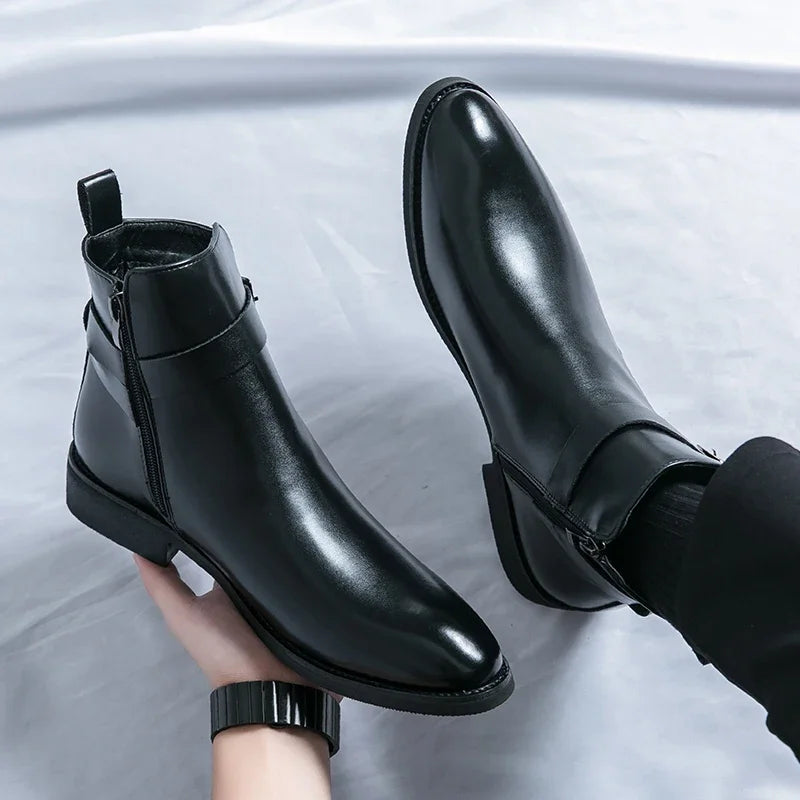 Sergio Genuine Leather Chelsea Boots - Echelon Lifestyle