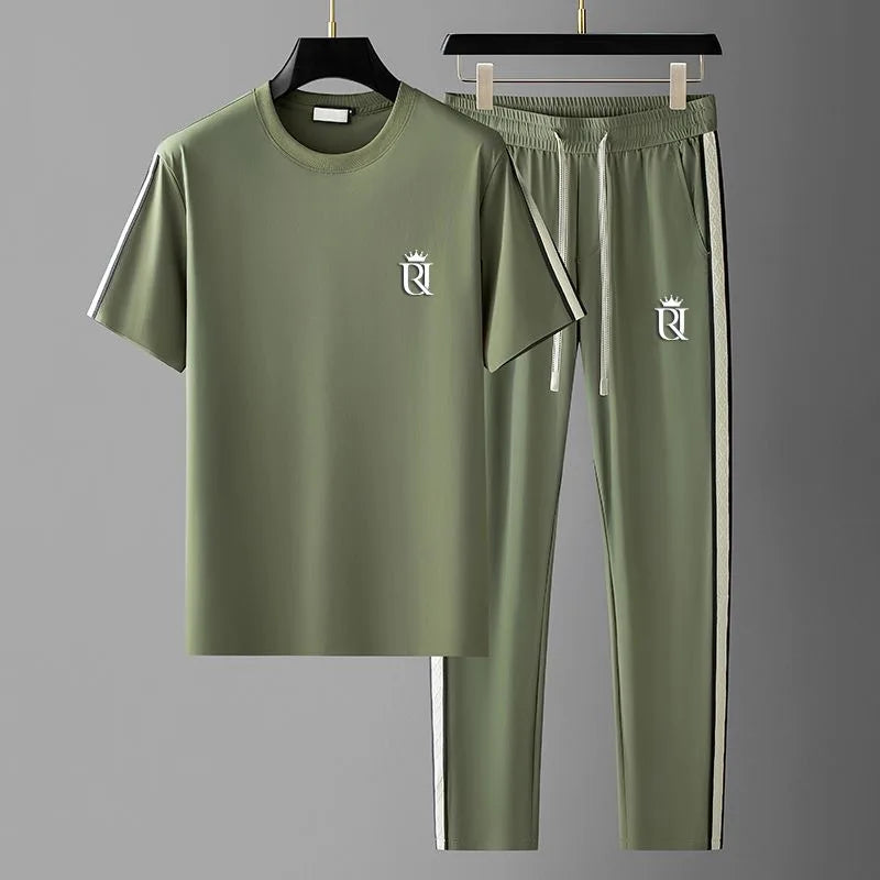 Kai™ - Men's Ice Silk Summer Tracksuit - Echelon Lifestyle