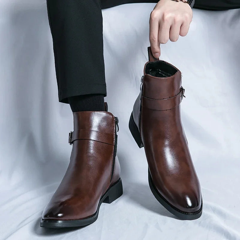 Sergio Genuine Leather Chelsea Boots - Echelon Lifestyle