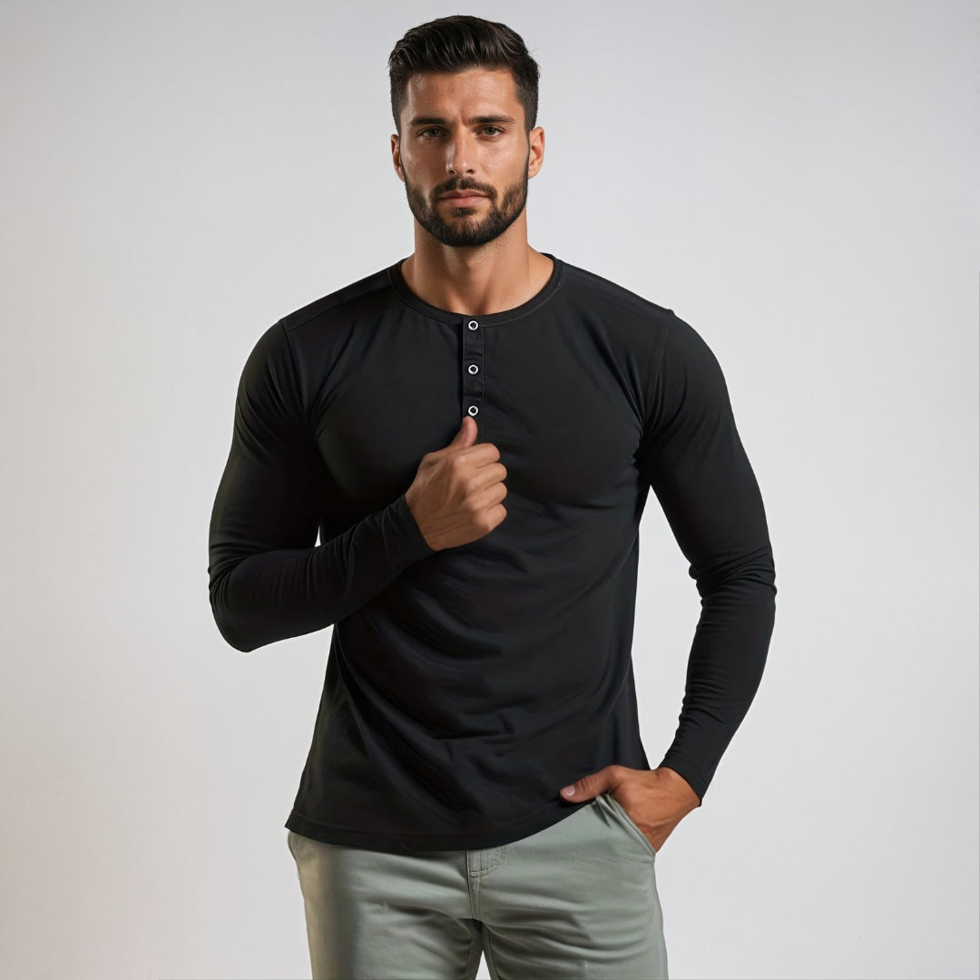 LIAM | MUSCLE FIT LONG-SLEEVE - Echelon Lifestyle