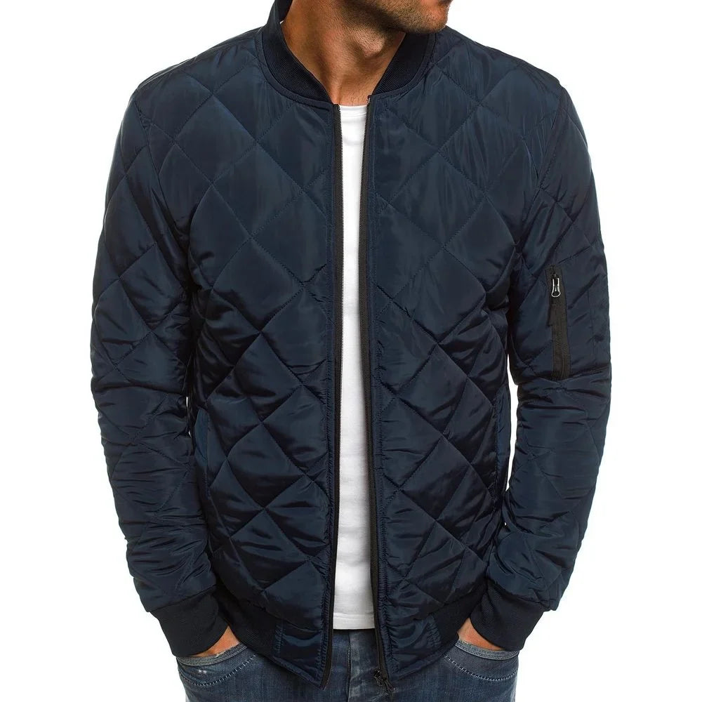 Dale | Cotton Jacket with Diamond Pattern - Echelon Lifestyle