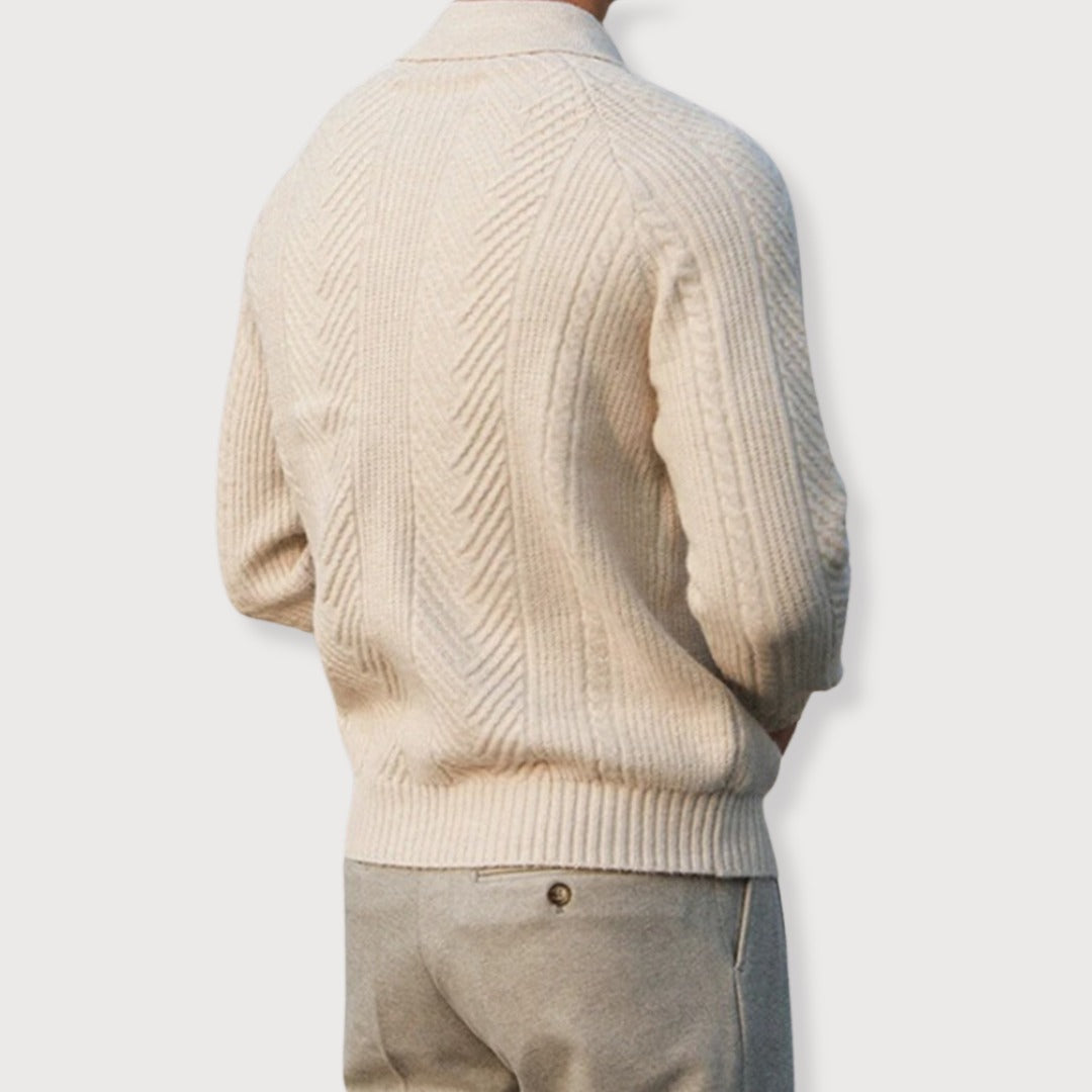 ROSSI | LUXURY MEN’S SWEATER WITH COLLAR - Echelon Lifestyle