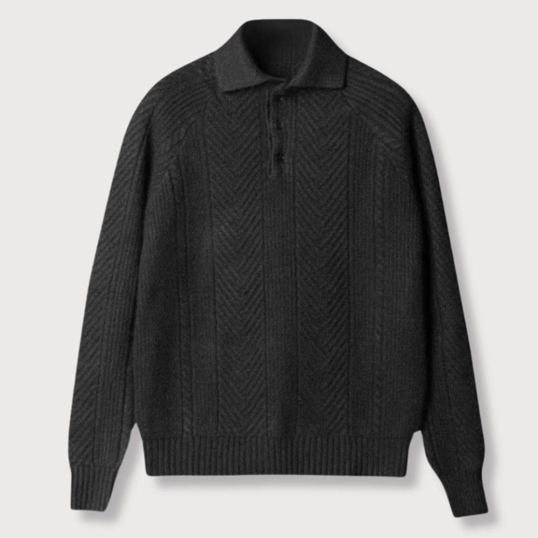 ROSSI | LUXURY MEN’S SWEATER WITH COLLAR - Echelon Lifestyle