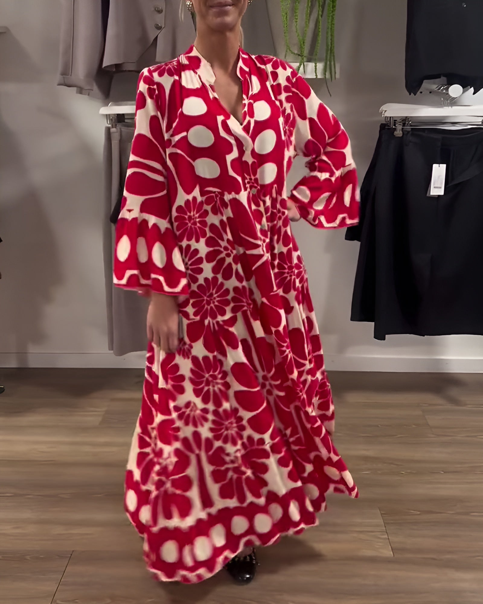 Marielle | Eleganta Maxi Kleita ar Ziediem