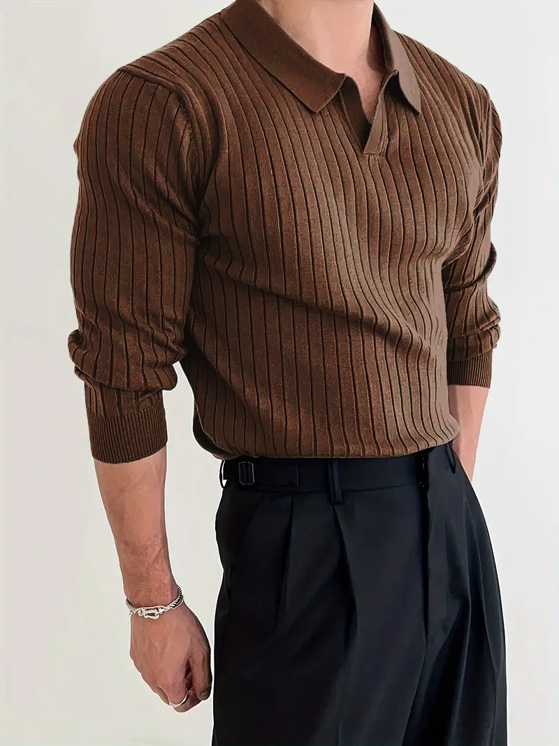 Sogno: Muscle Fit Knit Sweater - Echelon Lifestyle