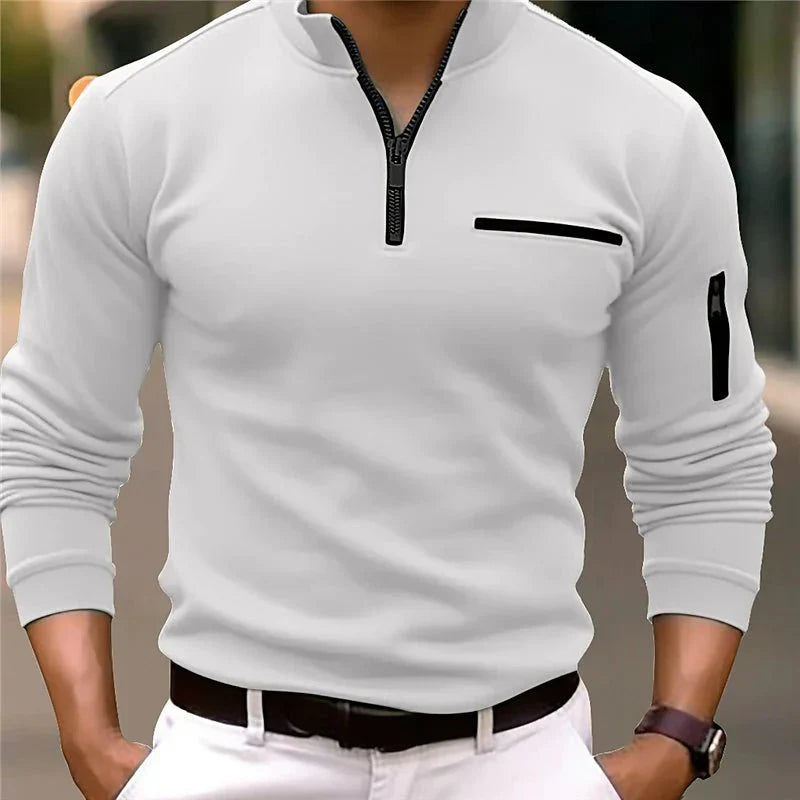 Thomas | Quarter-Zip Polo for Men® - Echelon Lifestyle