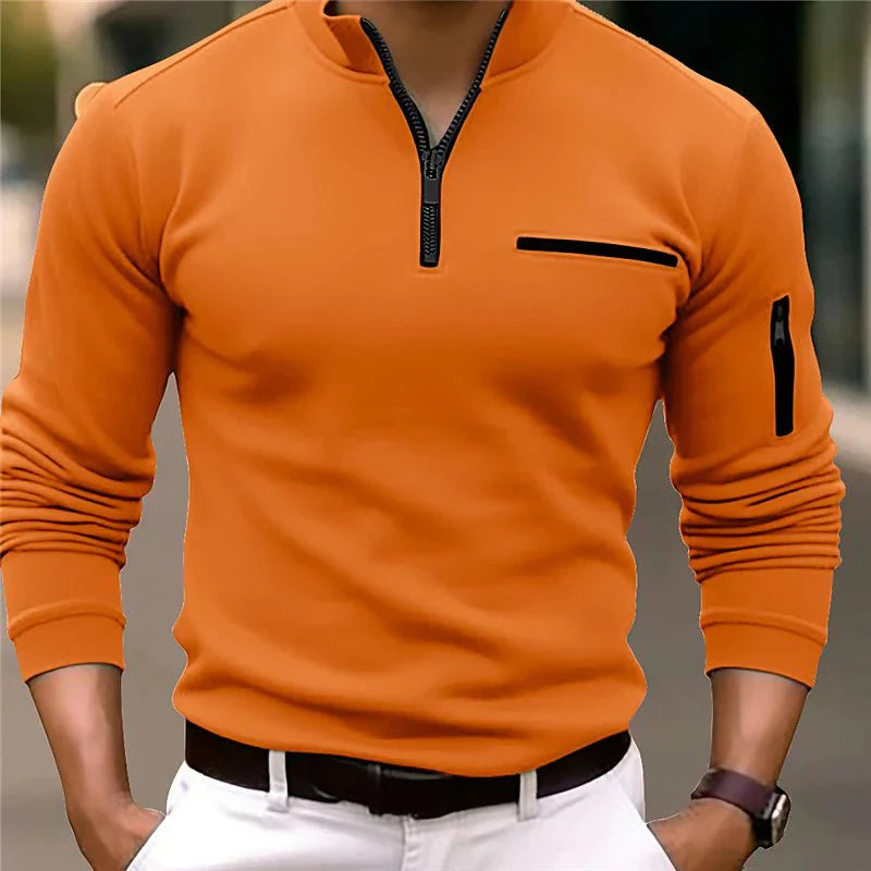 Thomas | Quarter-Zip Polo for Men® - Echelon Lifestyle