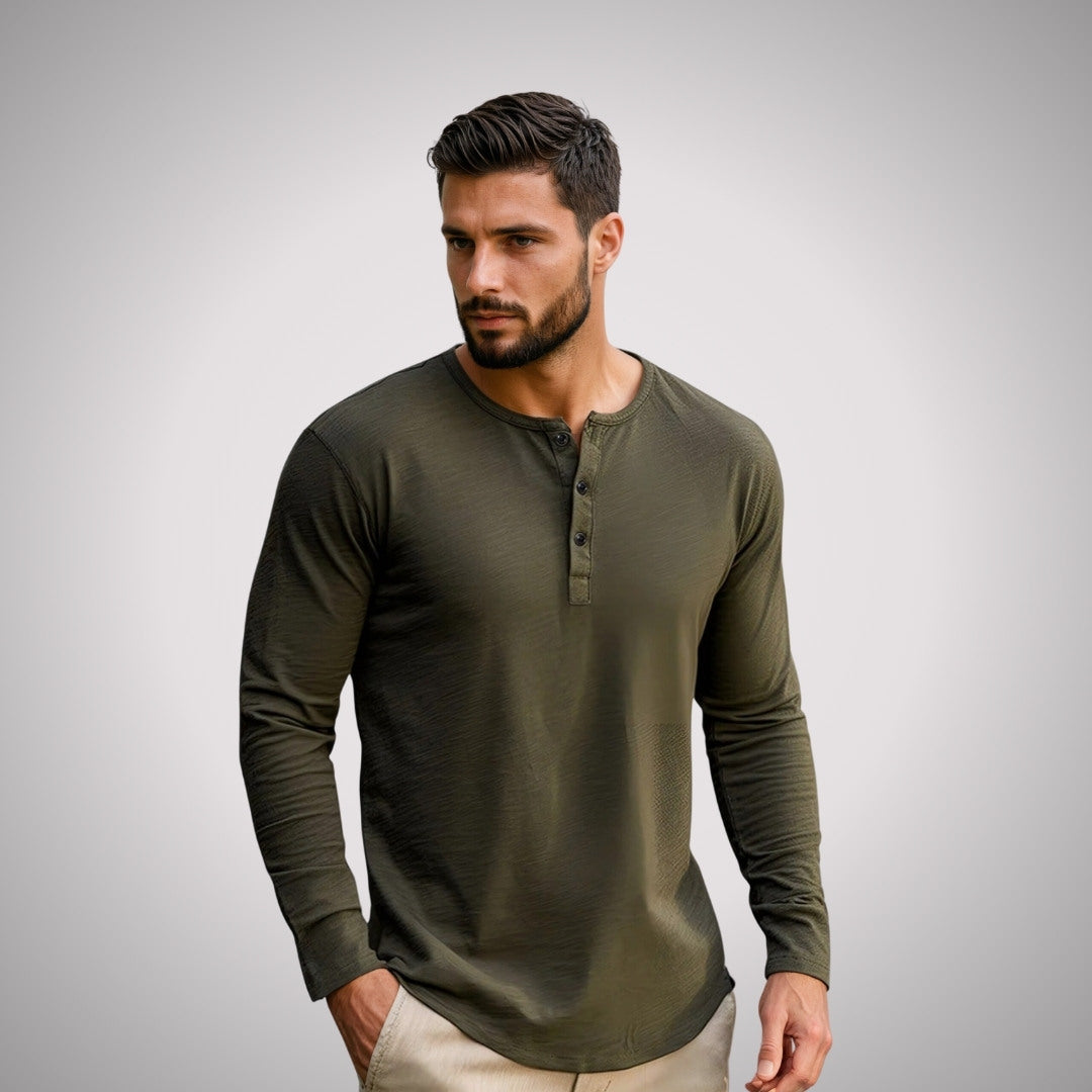 JAMES | HENLEY SHIRT - Echelon Lifestyle