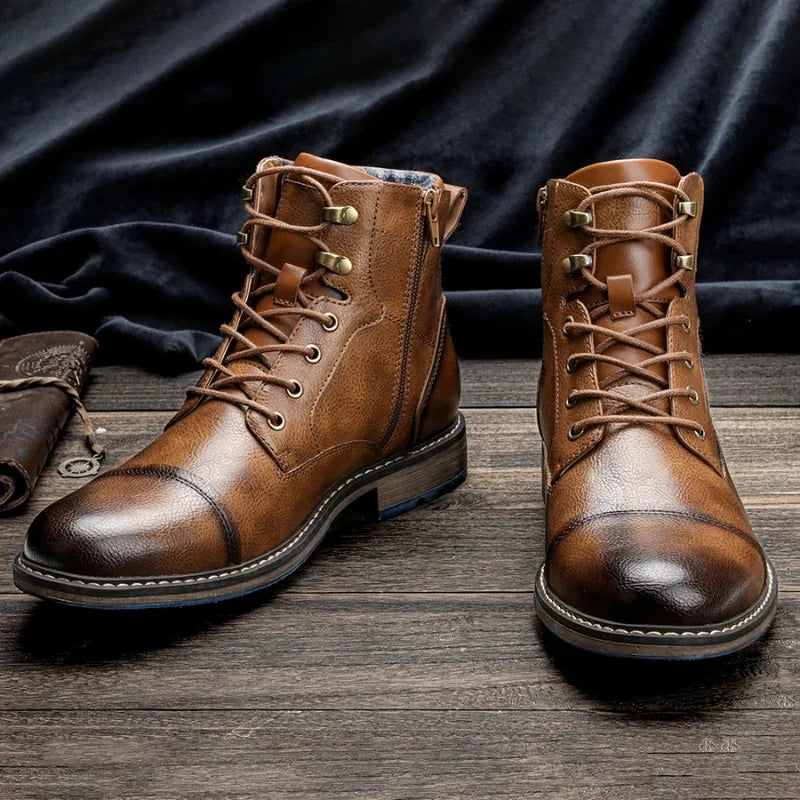 Aaron | Handcrafted Premium Leather Oxford Boots - Echelon Lifestyle