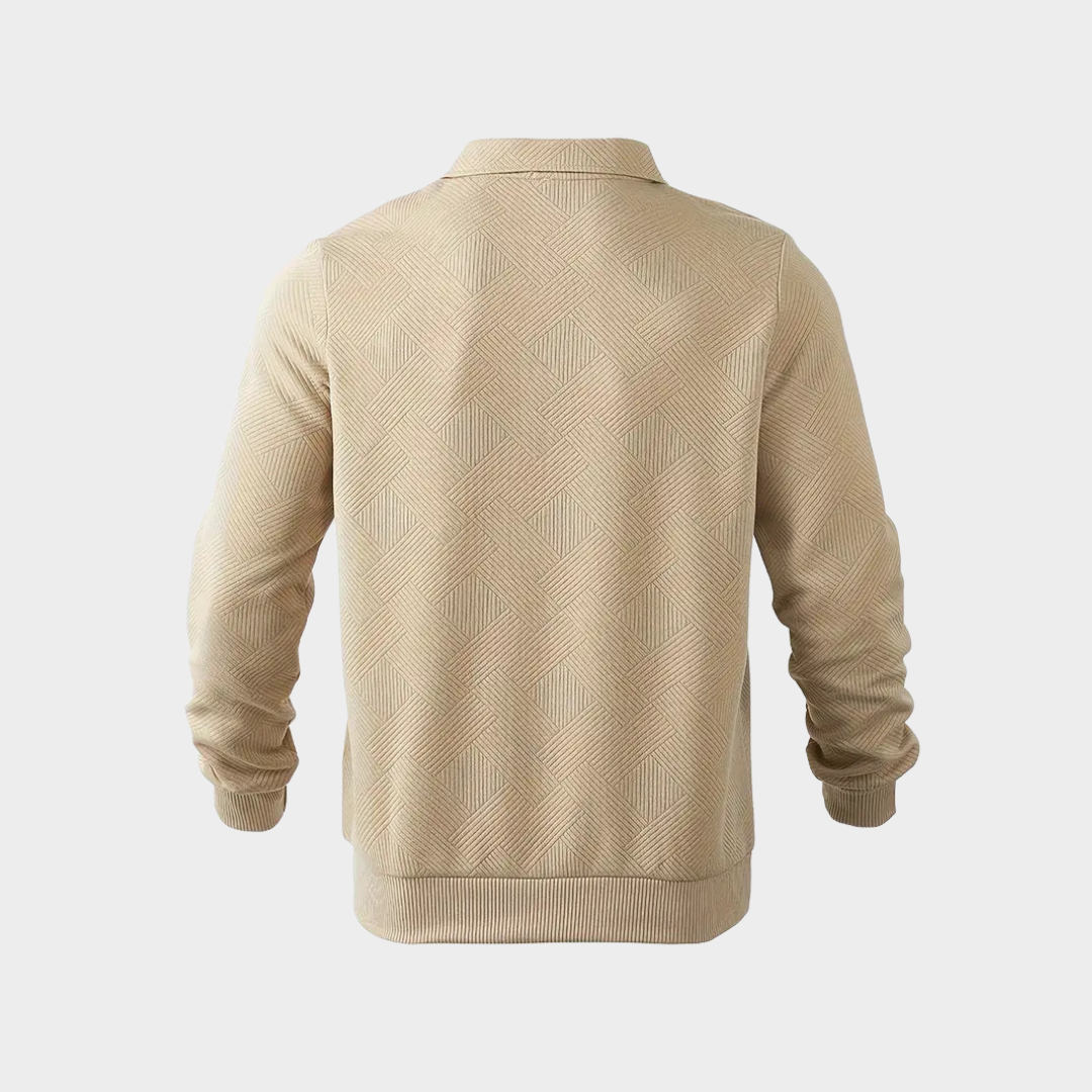 LAZZARO | ELEGANT PULLOVER WITH COLLAR - Echelon Lifestyle