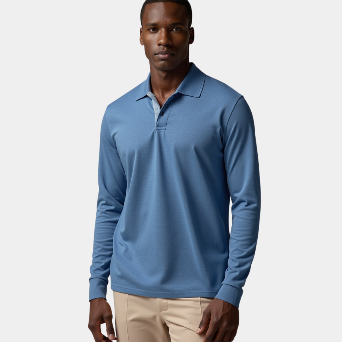 RICCARDO | ELEGANT LONG-SLEEVE POLO - Echelon Lifestyle