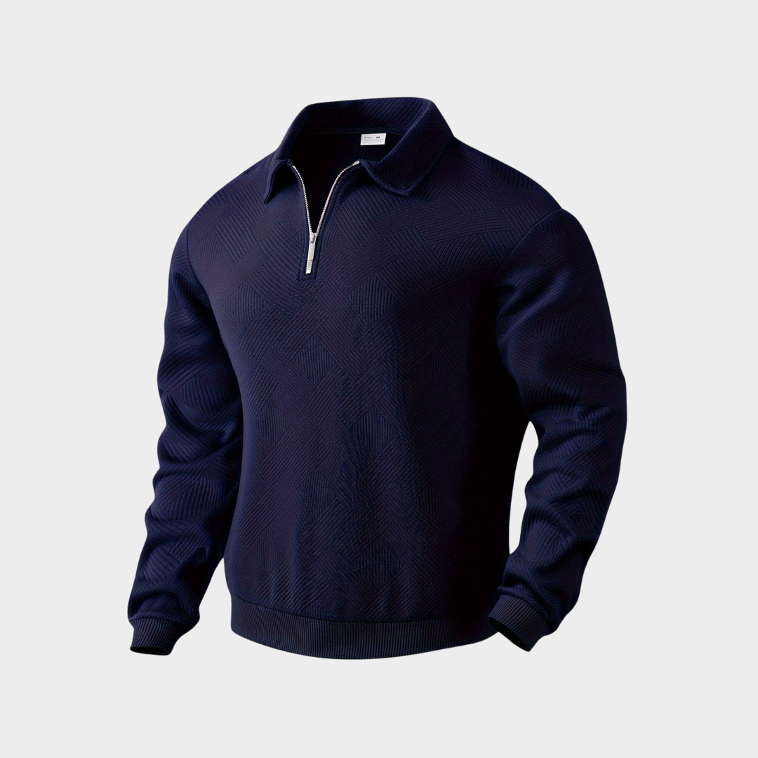 LAZZARO | ELEGANT PULLOVER WITH COLLAR - Echelon Lifestyle