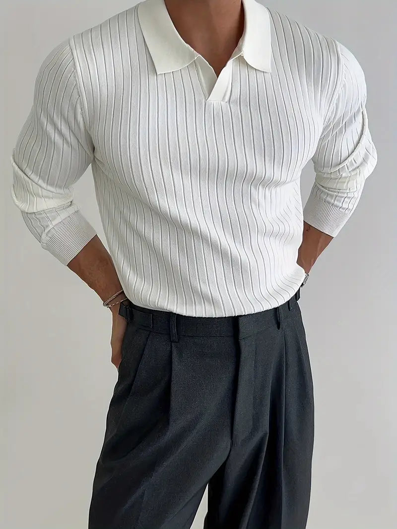 Sogno: Muscle Fit Knit Sweater - Echelon Lifestyle