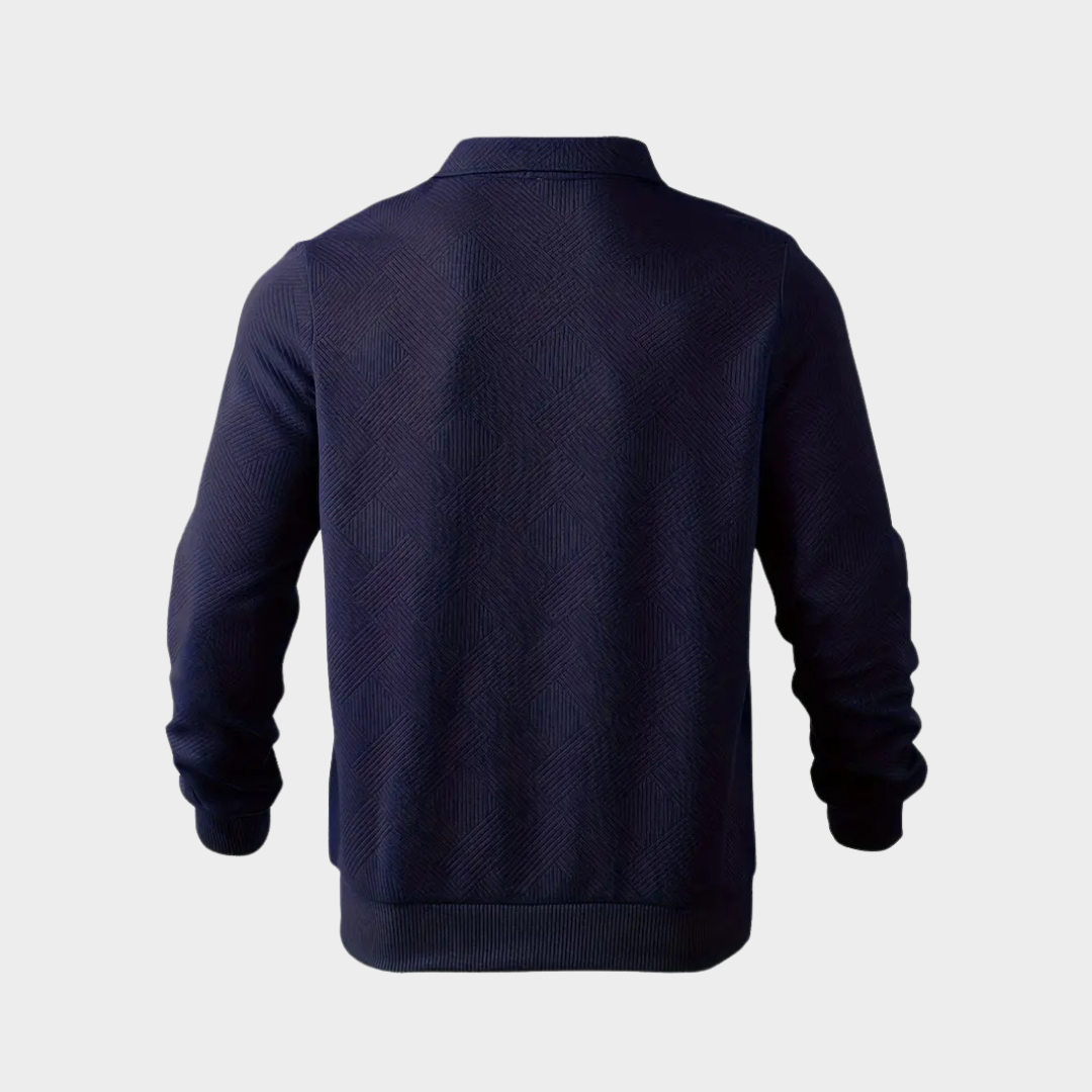 LAZZARO | ELEGANT PULLOVER WITH COLLAR - Echelon Lifestyle