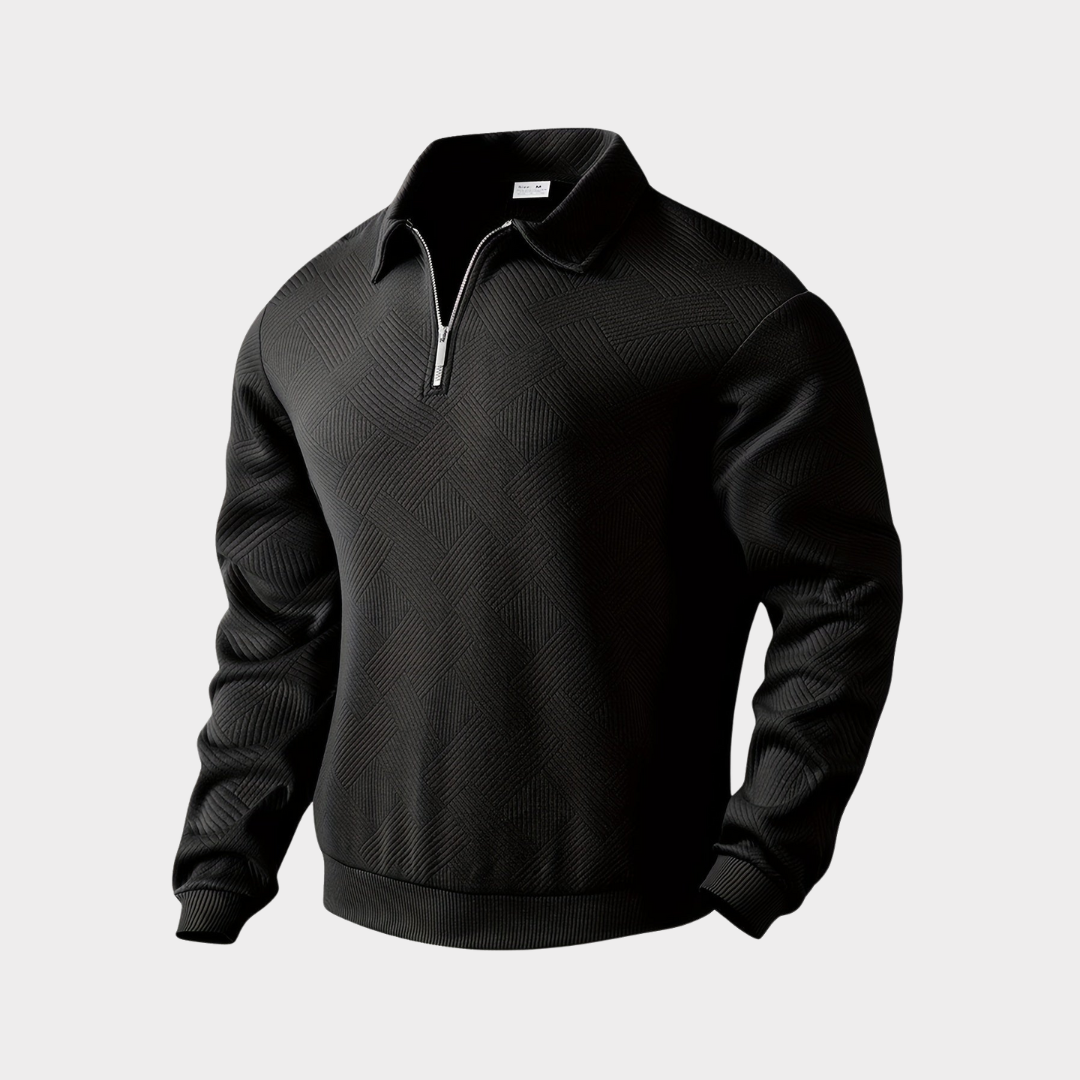 LAZZARO | ELEGANT PULLOVER WITH COLLAR - Echelon Lifestyle
