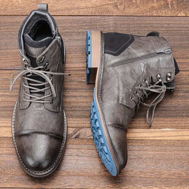 Aaron | Handcrafted Premium Leather Oxford Boots - Echelon Lifestyle