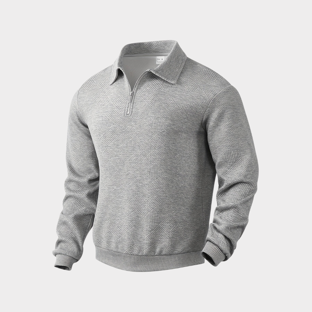 LAZZARO | ELEGANT PULLOVER WITH COLLAR - Echelon Lifestyle