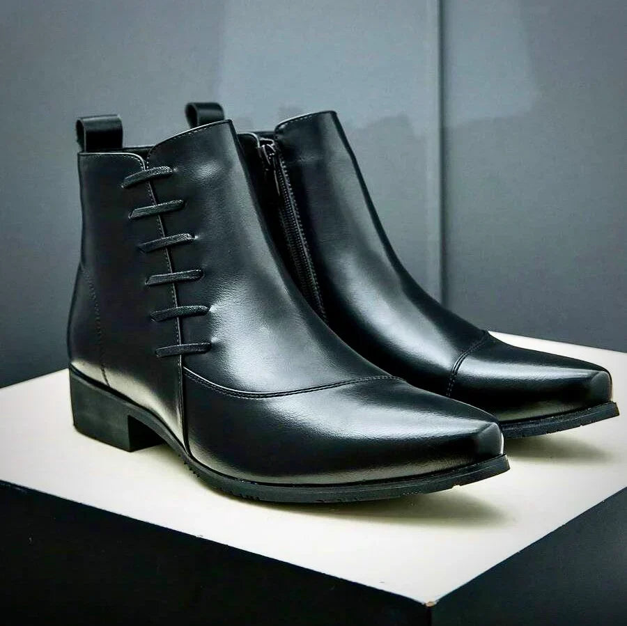 Samuel Thatcher Leather Dress Boots - Echelon Lifestyle
