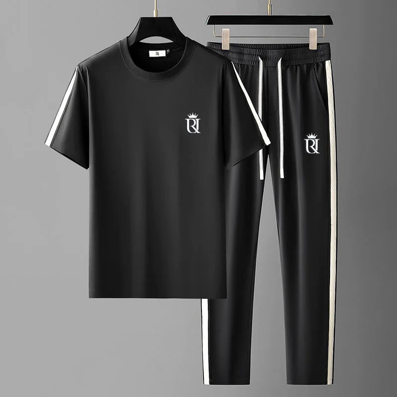 Kai™ - Men's Ice Silk Summer Tracksuit - Echelon Lifestyle
