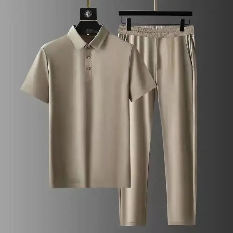 Noah™ - Men's Ultra-Thin Quick-Dry Polo Collar Suit - Echelon Lifestyle