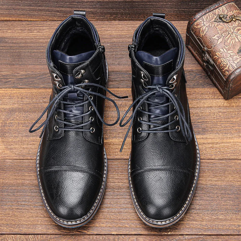 Aaron | Handcrafted Premium Leather Oxford Boots - Echelon Lifestyle