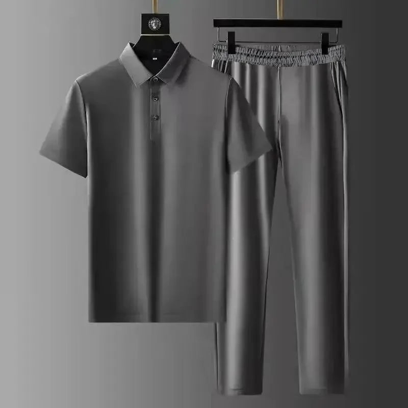 Noah™ - Men's Ultra-Thin Quick-Dry Polo Collar Suit - Echelon Lifestyle
