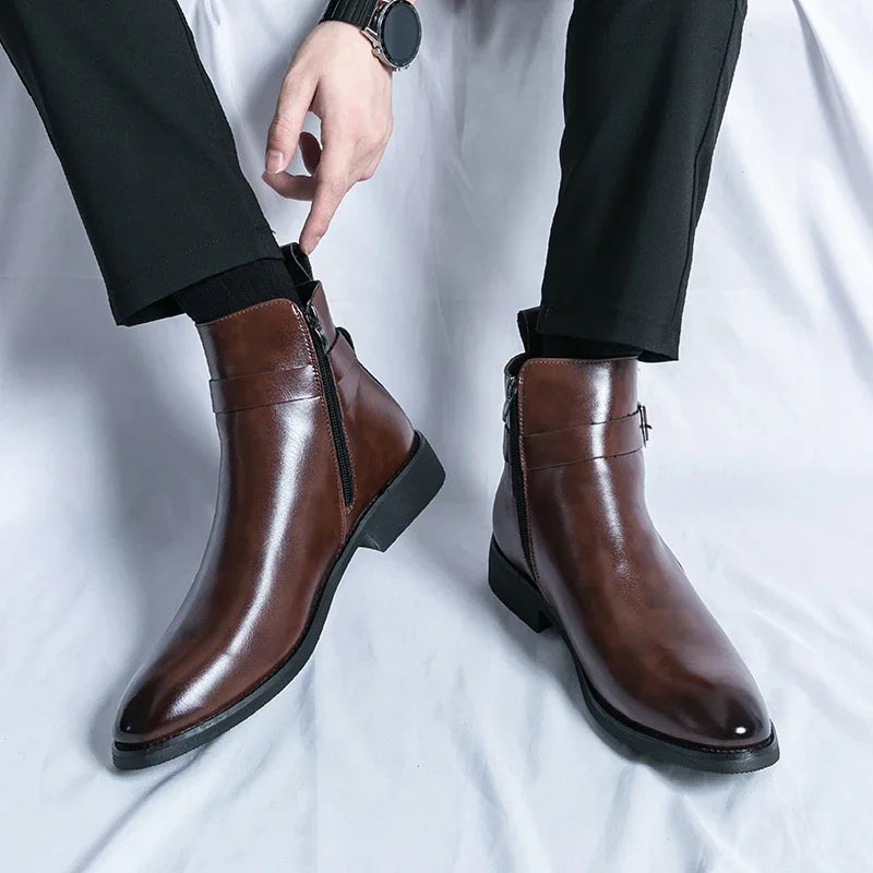 Sergio Genuine Leather Chelsea Boots - Echelon Lifestyle