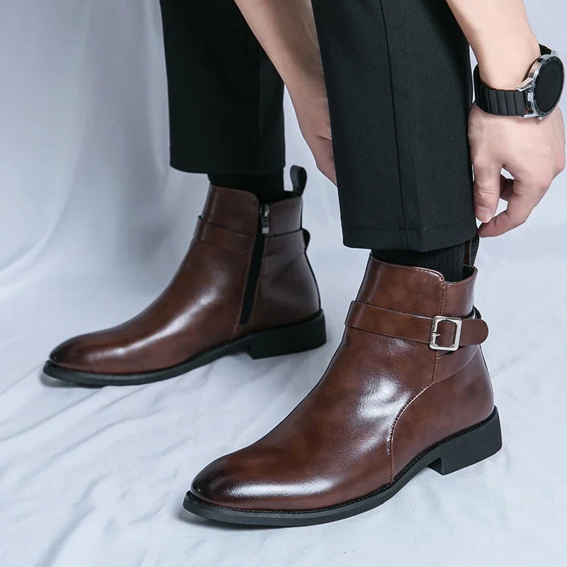Sergio Genuine Leather Chelsea Boots - Echelon Lifestyle