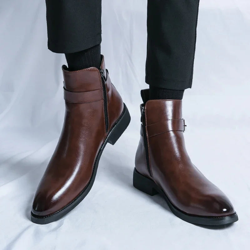 Sergio Genuine Leather Chelsea Boots - Echelon Lifestyle