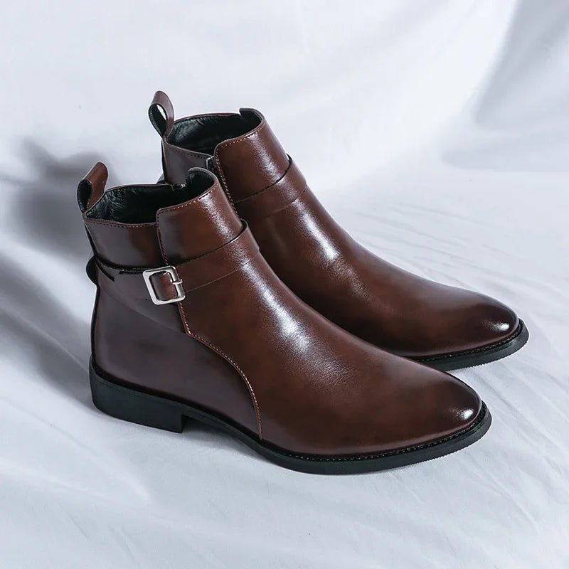 Sergio Genuine Leather Chelsea Boots - Echelon Lifestyle
