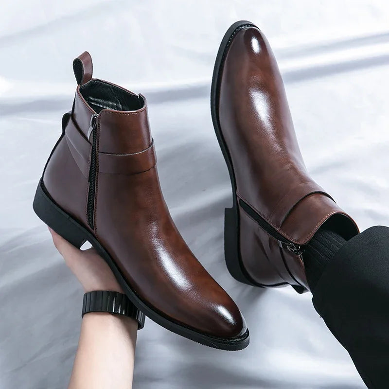 Sergio Genuine Leather Chelsea Boots - Echelon Lifestyle