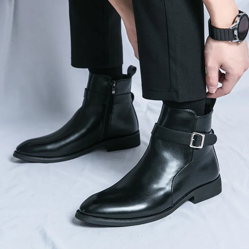 Sergio Genuine Leather Chelsea Boots - Echelon Lifestyle
