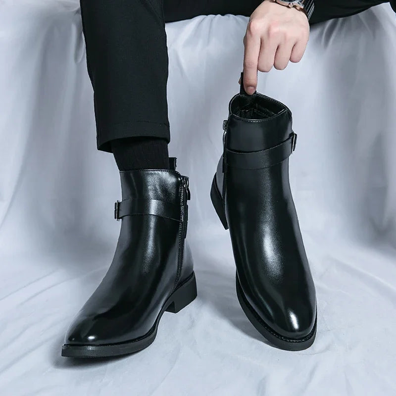 Sergio Genuine Leather Chelsea Boots - Echelon Lifestyle