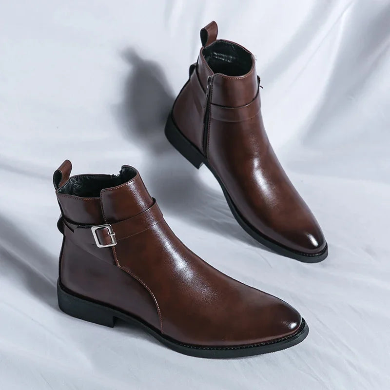 Sergio Genuine Leather Chelsea Boots - Echelon Lifestyle