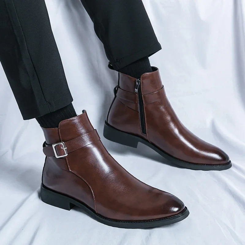 Sergio Genuine Leather Chelsea Boots - Echelon Lifestyle
