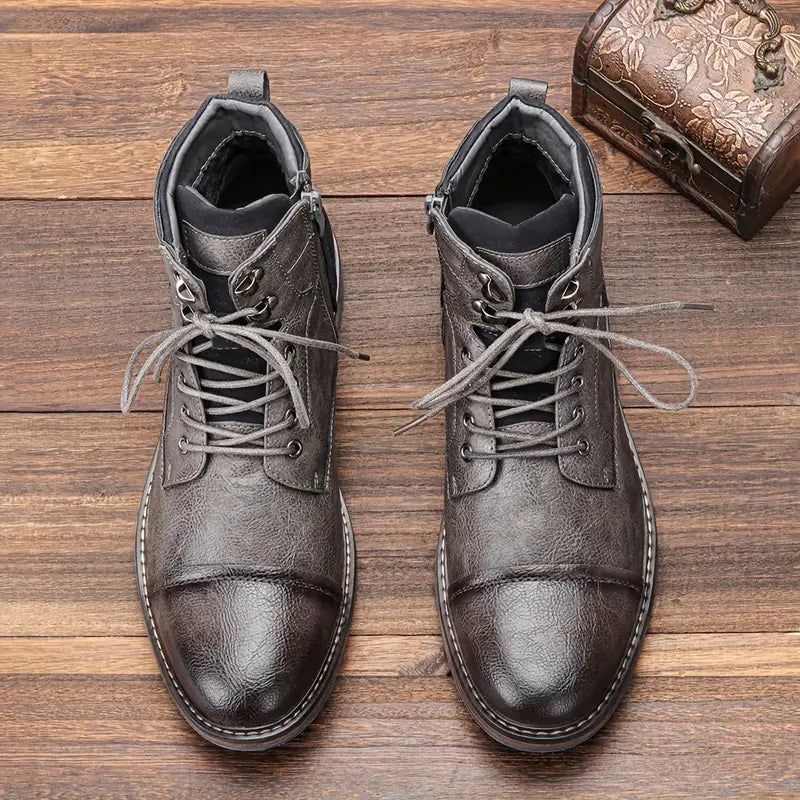 Aaron | Handcrafted Premium Leather Oxford Boots - Echelon Lifestyle