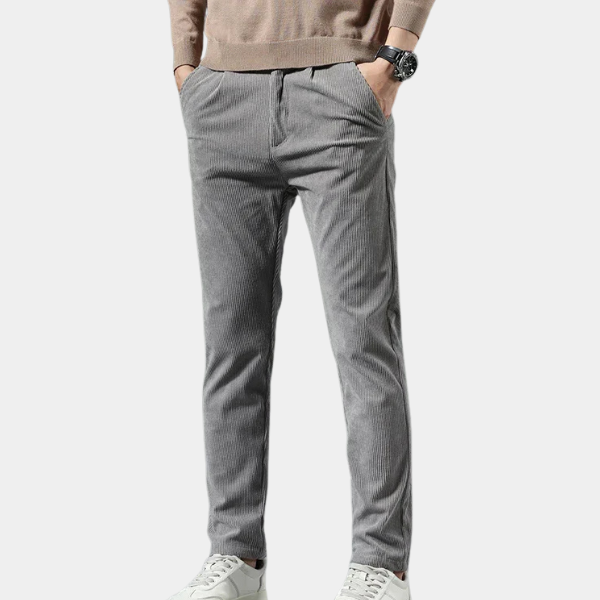 NICHOLAS | MEN'S RIBBED TROUSERS - Echelon Lifestyle