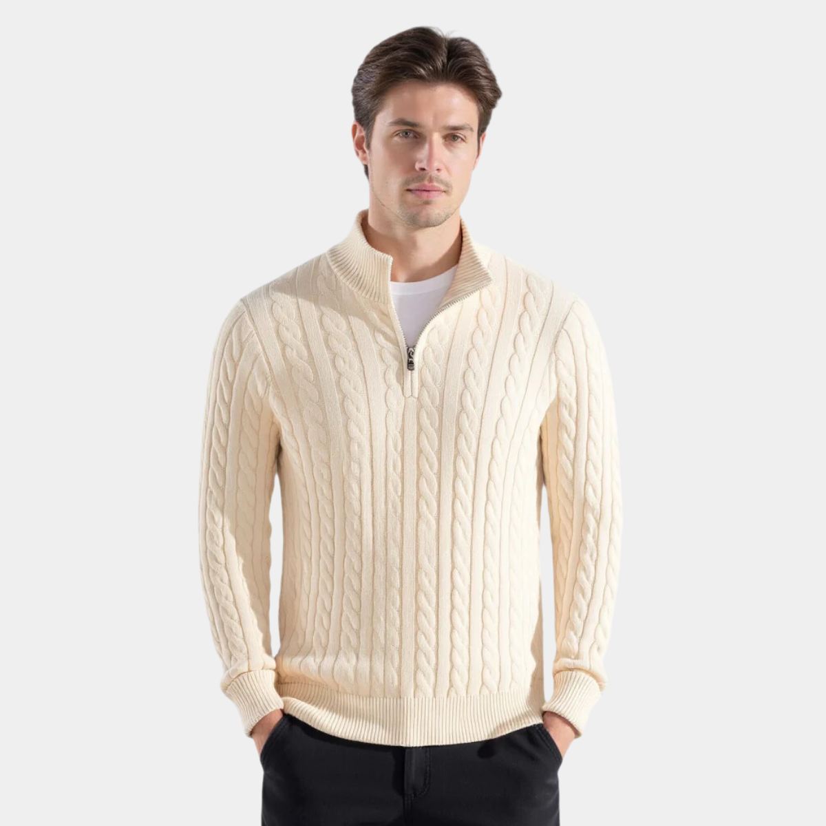 FABIO | LUXURY ZIP-UP SWEATER - Echelon Lifestyle